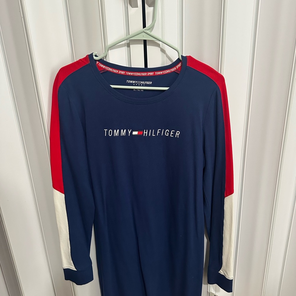 Tommy Hilfiger Navy Dress with Red and White Accents